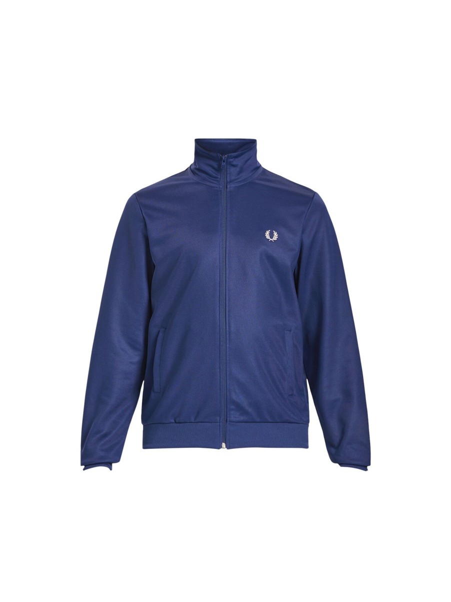 Men Fred Perry Coats & Jackets | Track Jacket French Navy