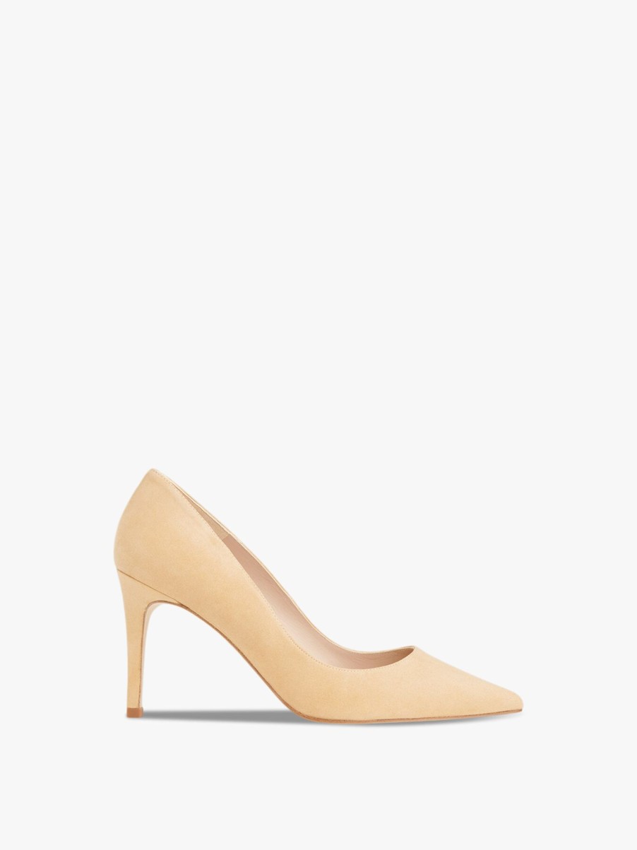 Women Whistles Heels | Corie Suede Heeled Pump Beige