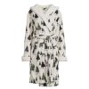 Women Chelsea Peers Nightwear | Christmas Tree Fleece Robe White