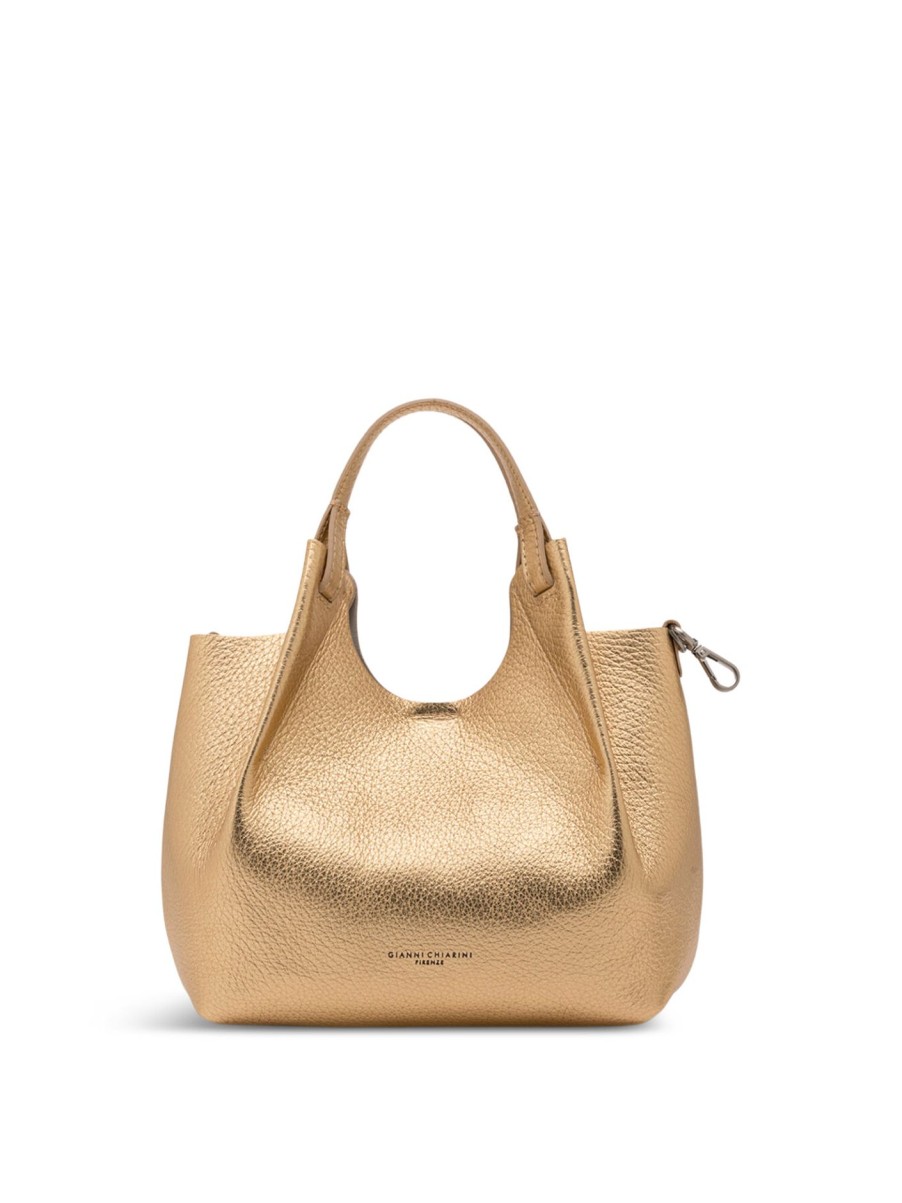 Women Gianni Chiarini Cross Body Bags | Dua M Tote Rich Gold-Sabbia