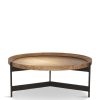 Furniture & Outdoor Barker and Stonehouse Coffee Tables | Zeke Brown Oak Wood Round Coffee Table