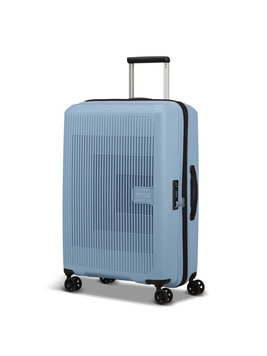 Home & Tech American Tourister | Aerostep Spinner 4 Wheel 67Cm Expandable Grey Suitcase Soho Grey