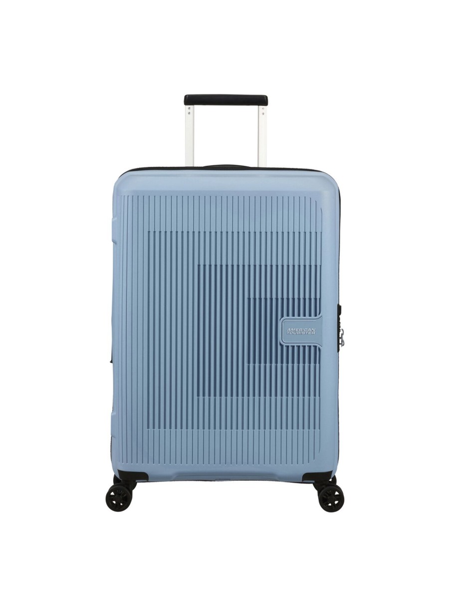 Home & Tech American Tourister | Aerostep Spinner 4 Wheel 67Cm Expandable Grey Suitcase Soho Grey