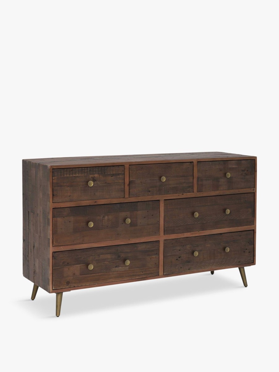 Furniture & Outdoor Barker and Stonehouse Dressing Tables | Modi 7 Drawer Dresser Reclaimed Wood And Pine