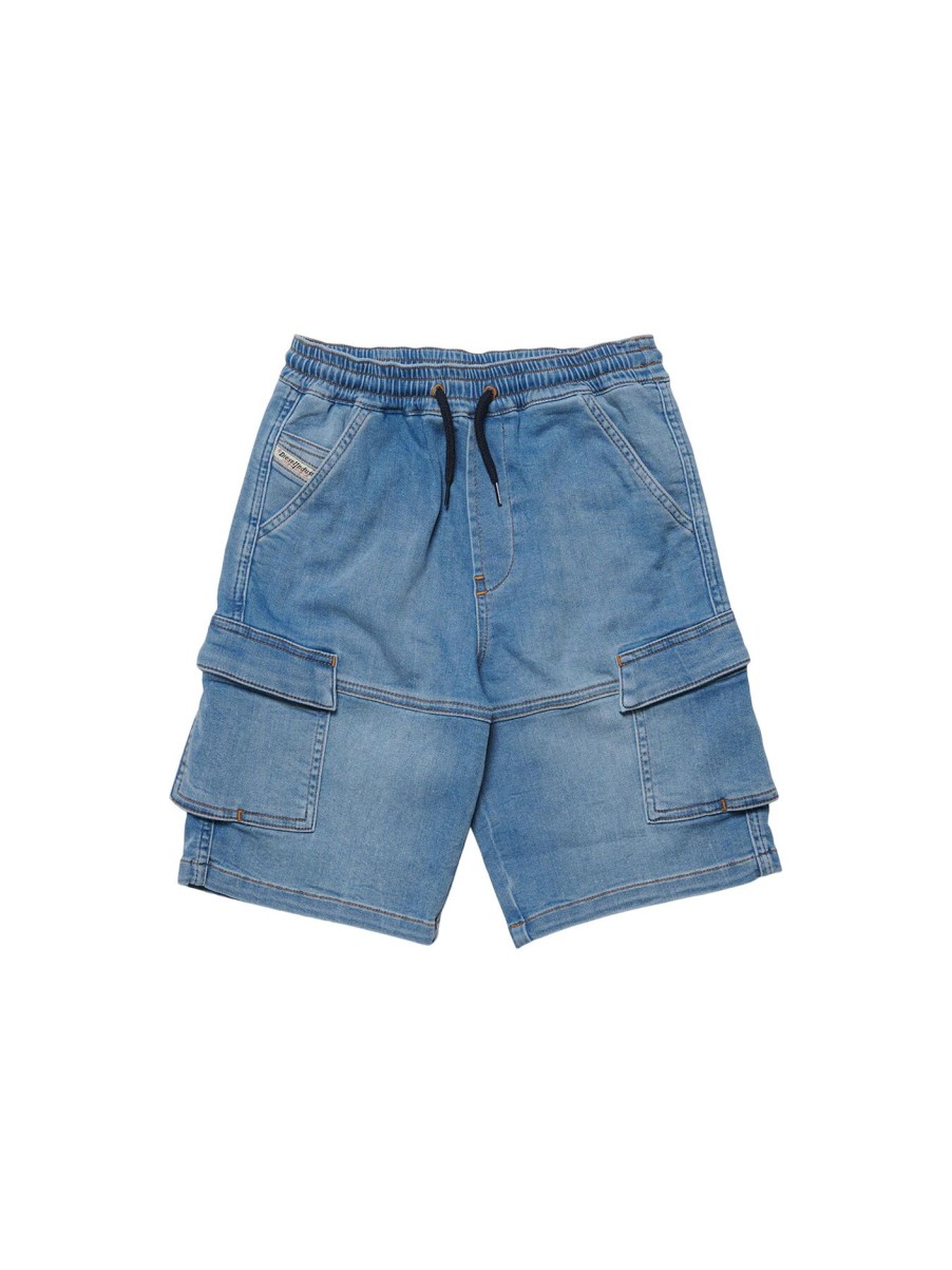 Kids Diesel Trousers & Shorts | D-Krooley-Cargo-Sh-J Jjj Shorts Blue