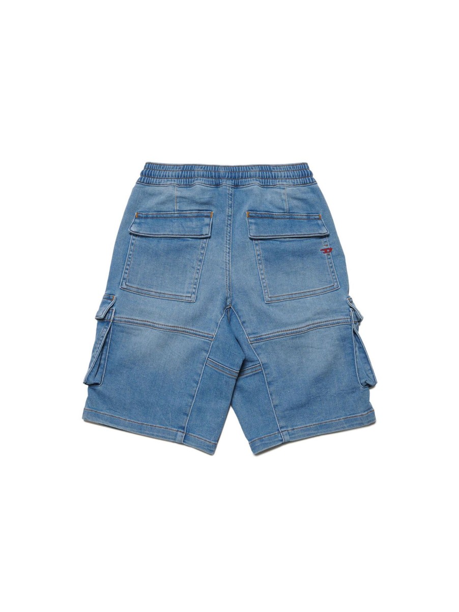 Kids Diesel Trousers & Shorts | D-Krooley-Cargo-Sh-J Jjj Shorts Blue