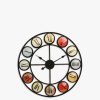 Home & Tech Libra Interiors Clocks | Smarty Iron Clock Roman Numerals Coloured Domed Glass Multi