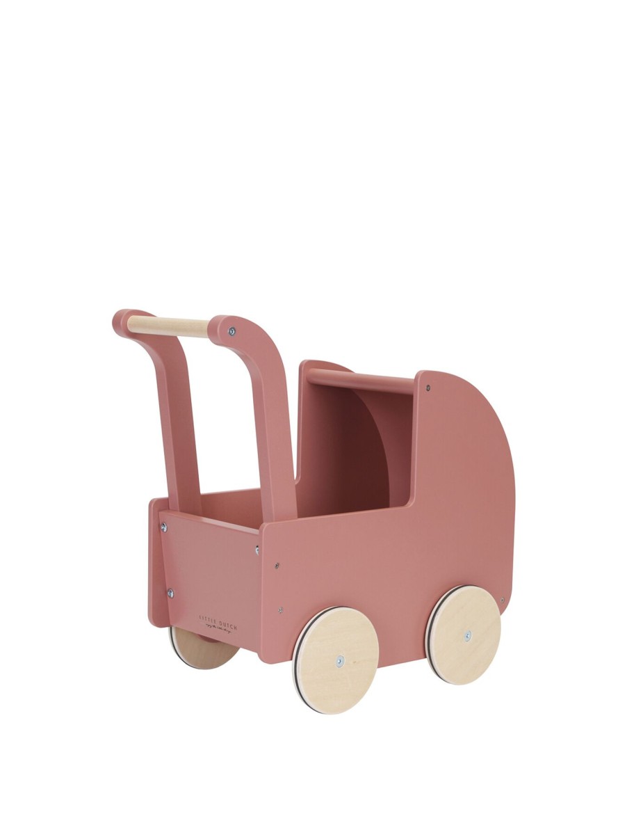 Kids Little Dutch Wooden & Retro Toys | Wooden Dolls Pram Pink