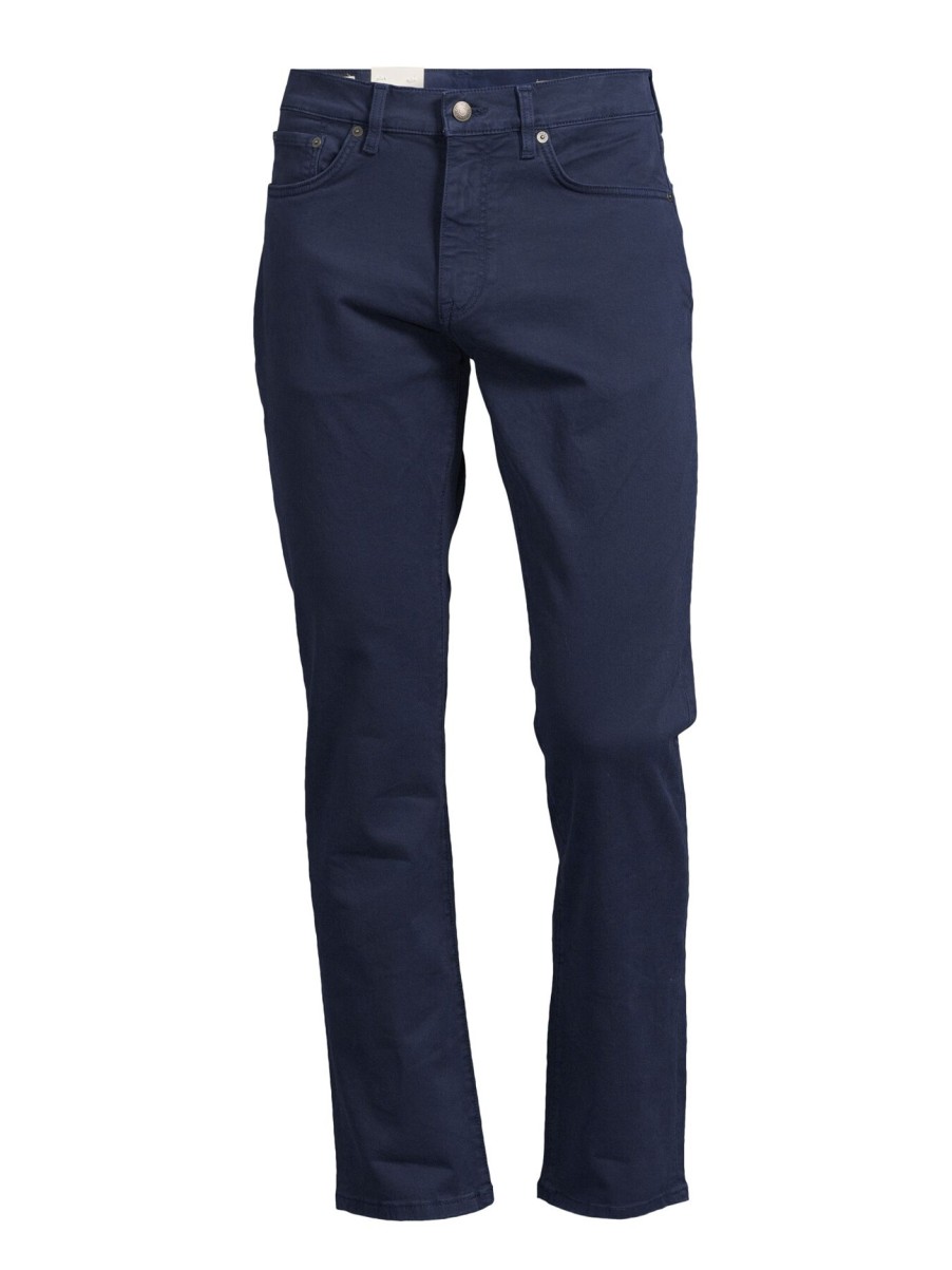 Men GANT Jeans | Regular Fit Desert Jeans Marine