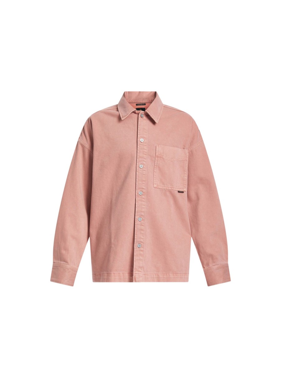 Men G-Star Shirts | Boxy Fit Shirt Rainbow Light Dusty Rose Gold