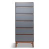 Furniture & Outdoor Heal's Chest Of Drawers | Lars 6 Drawer Dresser Tall Grey/ Walnut