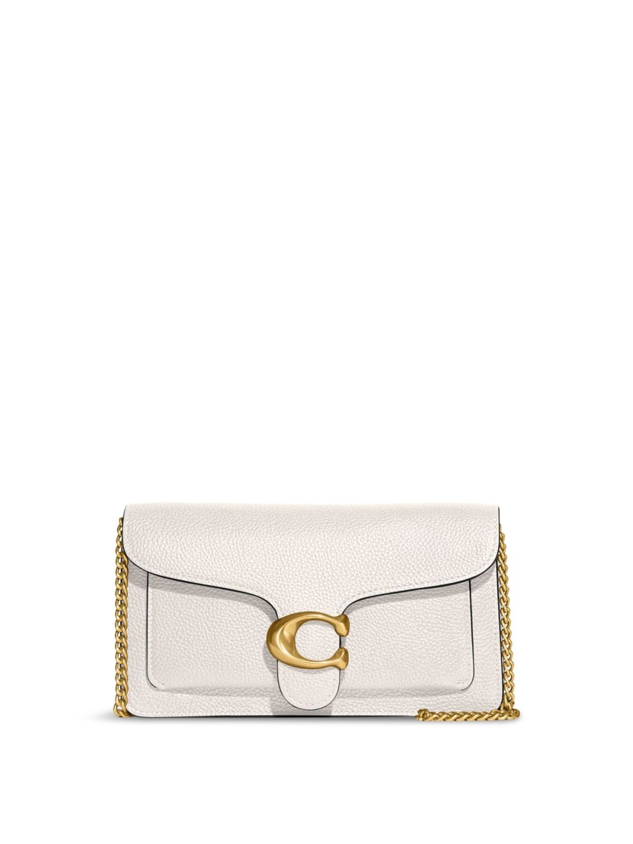 Women COACH Clutch Bags | Tabby Chain Clutch Chalk