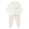 Kids Mayoral Sets | Velour 2-Piece Set & Bow H. Milk