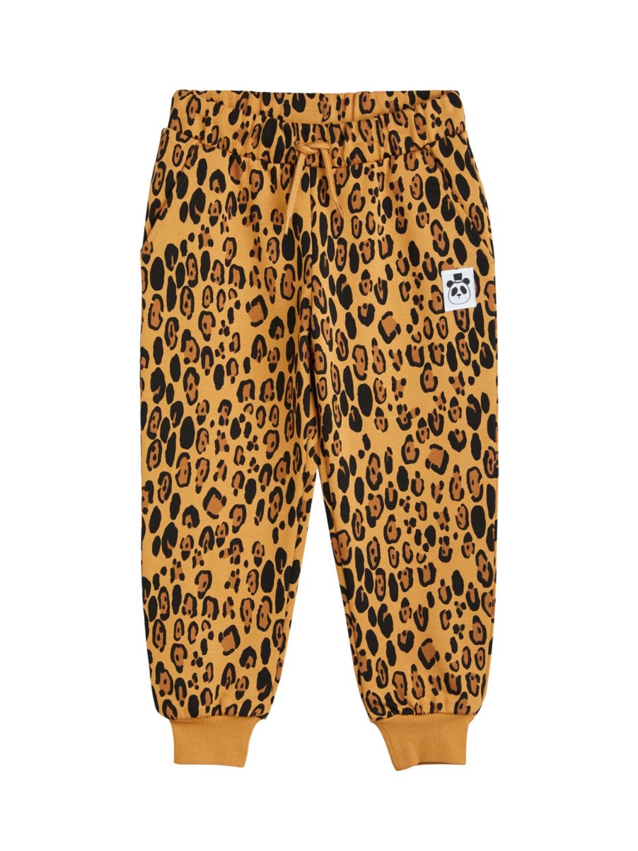 Kids Mini Rodini Bottoms | Basic Leopard Sweatpants Beige