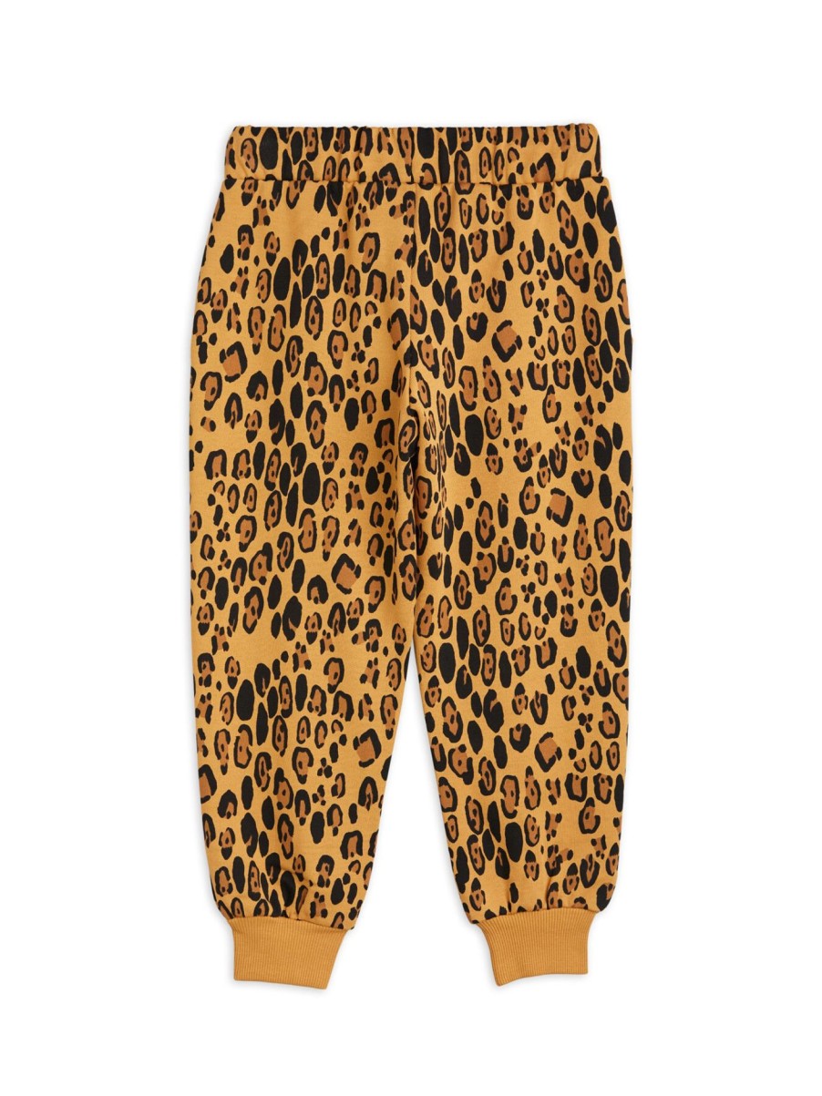 Kids Mini Rodini Bottoms | Basic Leopard Sweatpants Beige