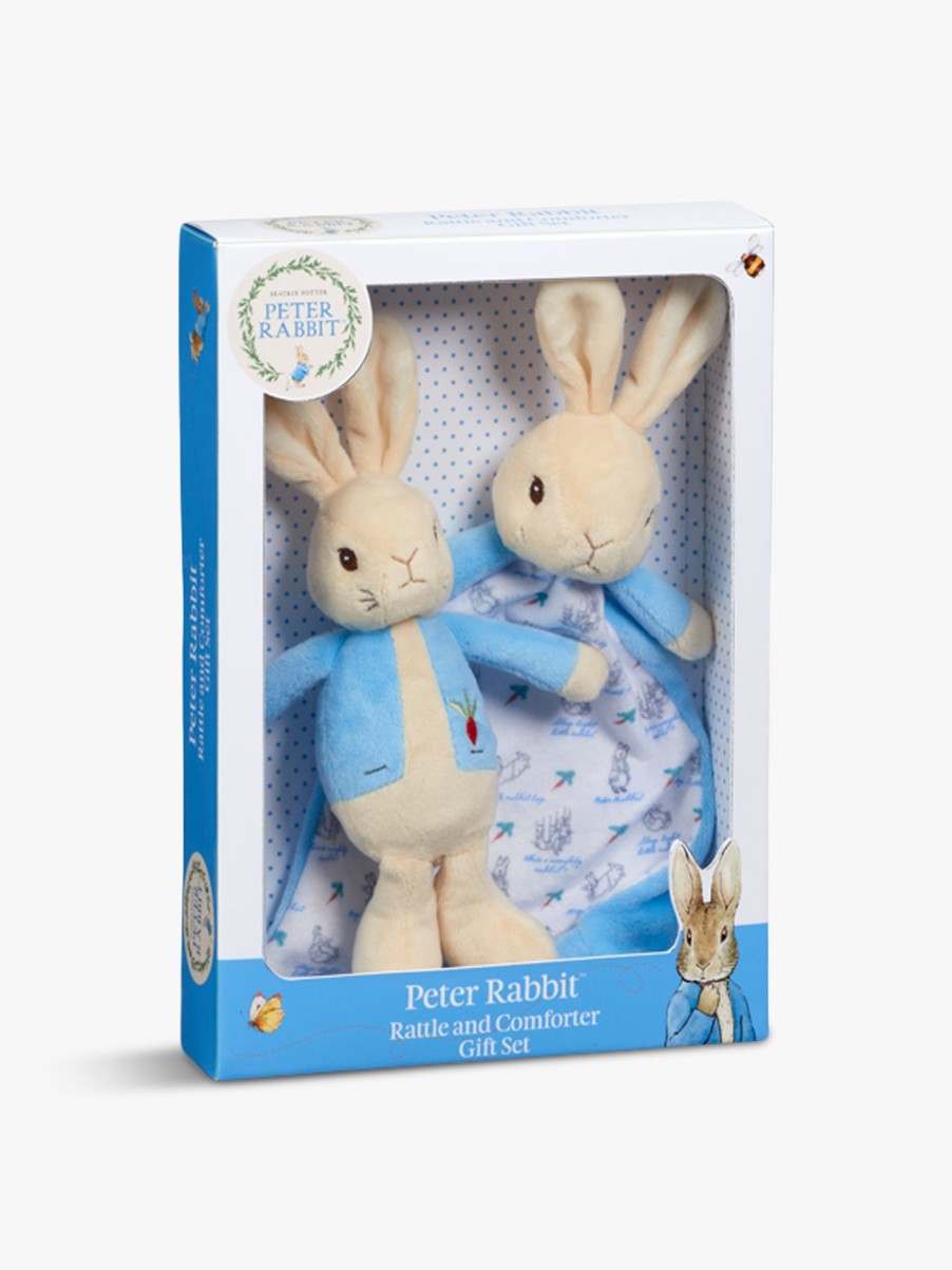 Kids Rainbow Designs Toys & Gifts | Peter Rabbit Rattle & Comforter Set Multi