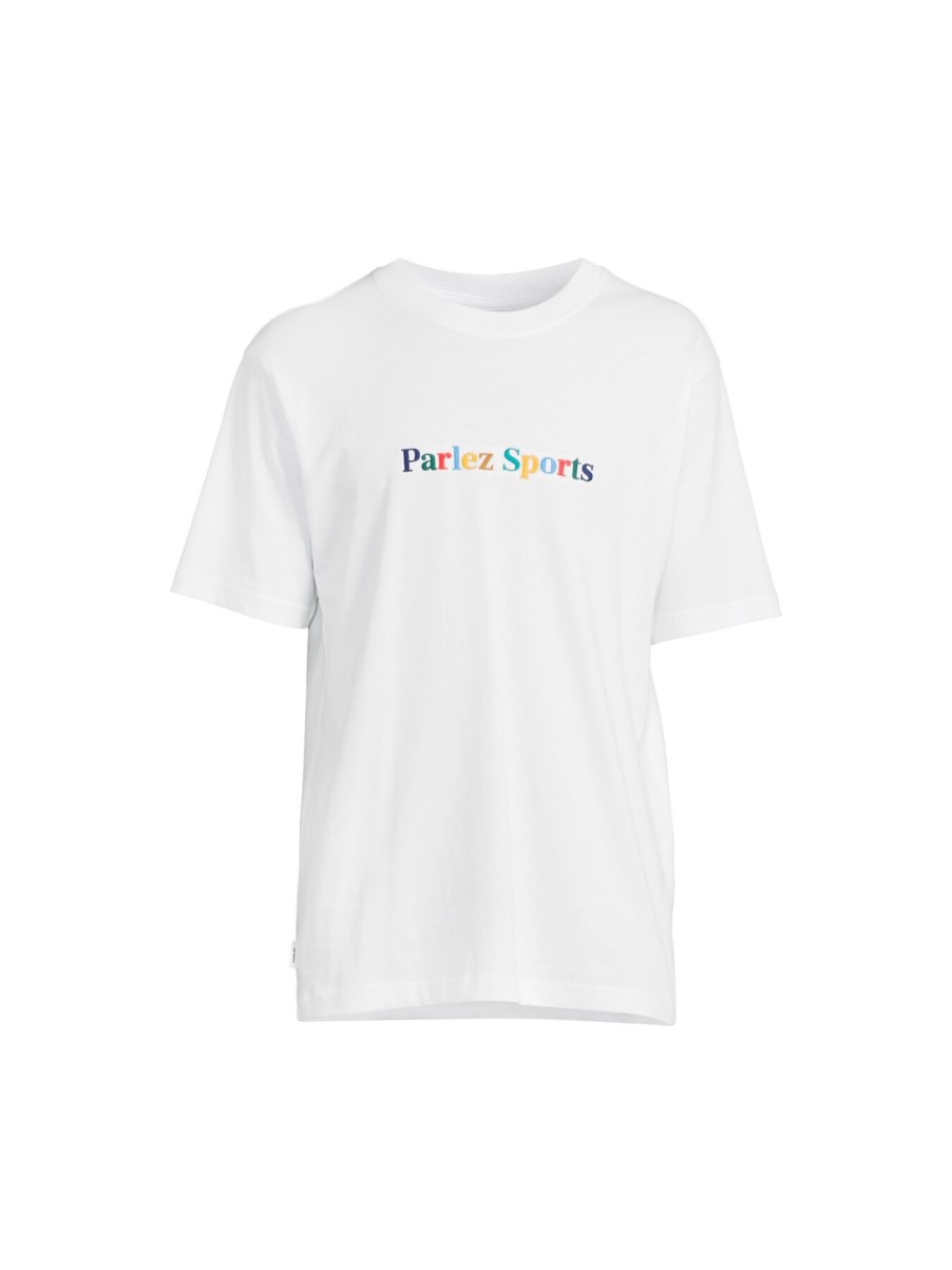 Men Parlez T-Shirts | Leaf T-Shirt White