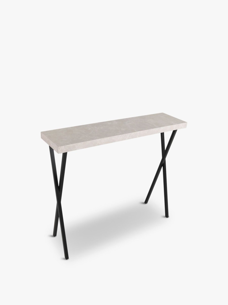 Furniture & Outdoor Dar Lighting Console Tables | Data Light Console Table Grey Marble Effect