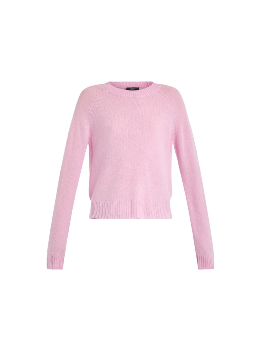 Women Weekend Max Mara Knitwear | Scatola Crew Neck Jumper Pink