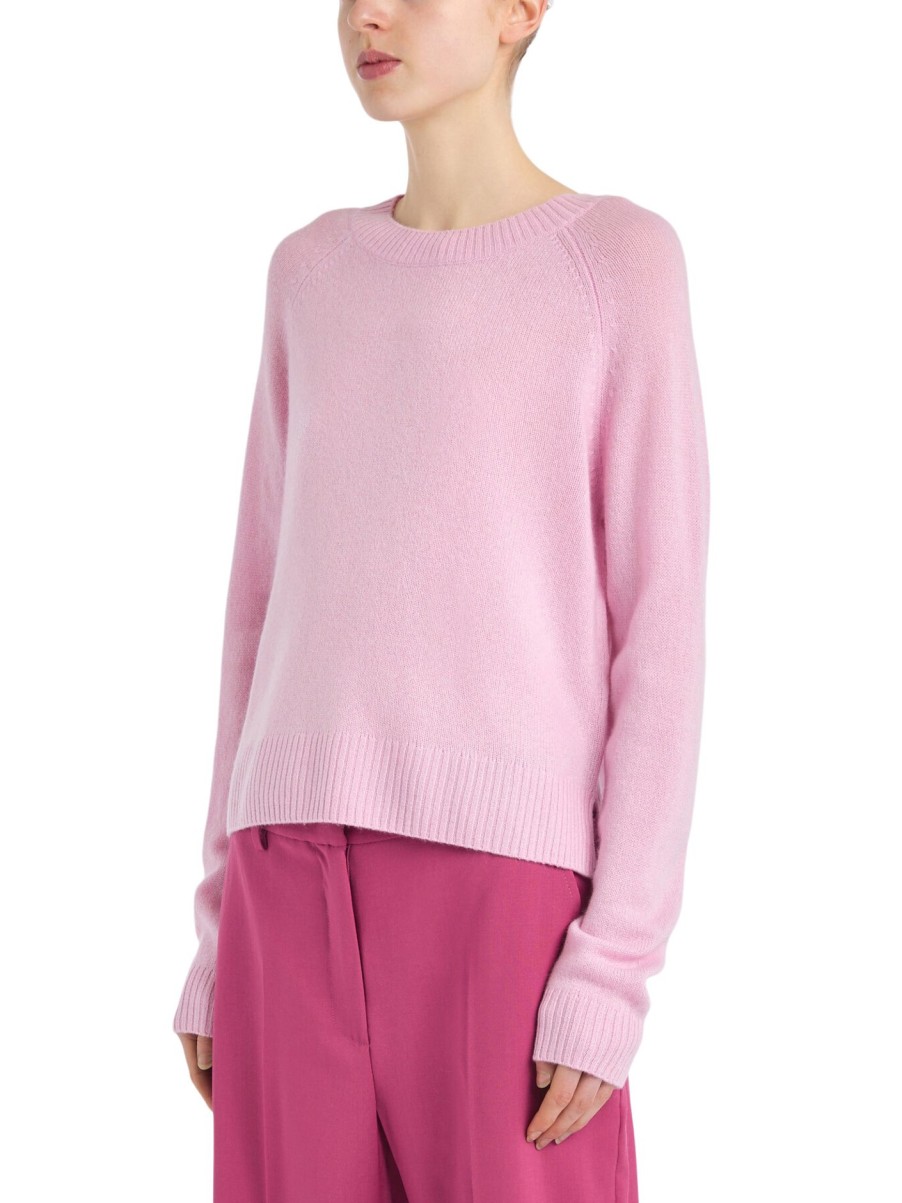 Women Weekend Max Mara Knitwear | Scatola Crew Neck Jumper Pink