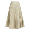 Women Proenza Schouler White Label Skirts | Faux Leather Pleated Skirt Chalk