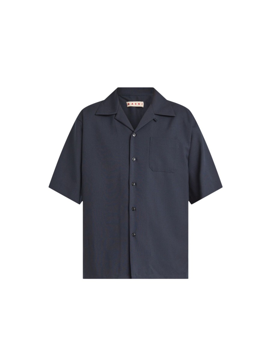 Men Marni Shirts | Tropical Wool Bowling Shirt 00B99