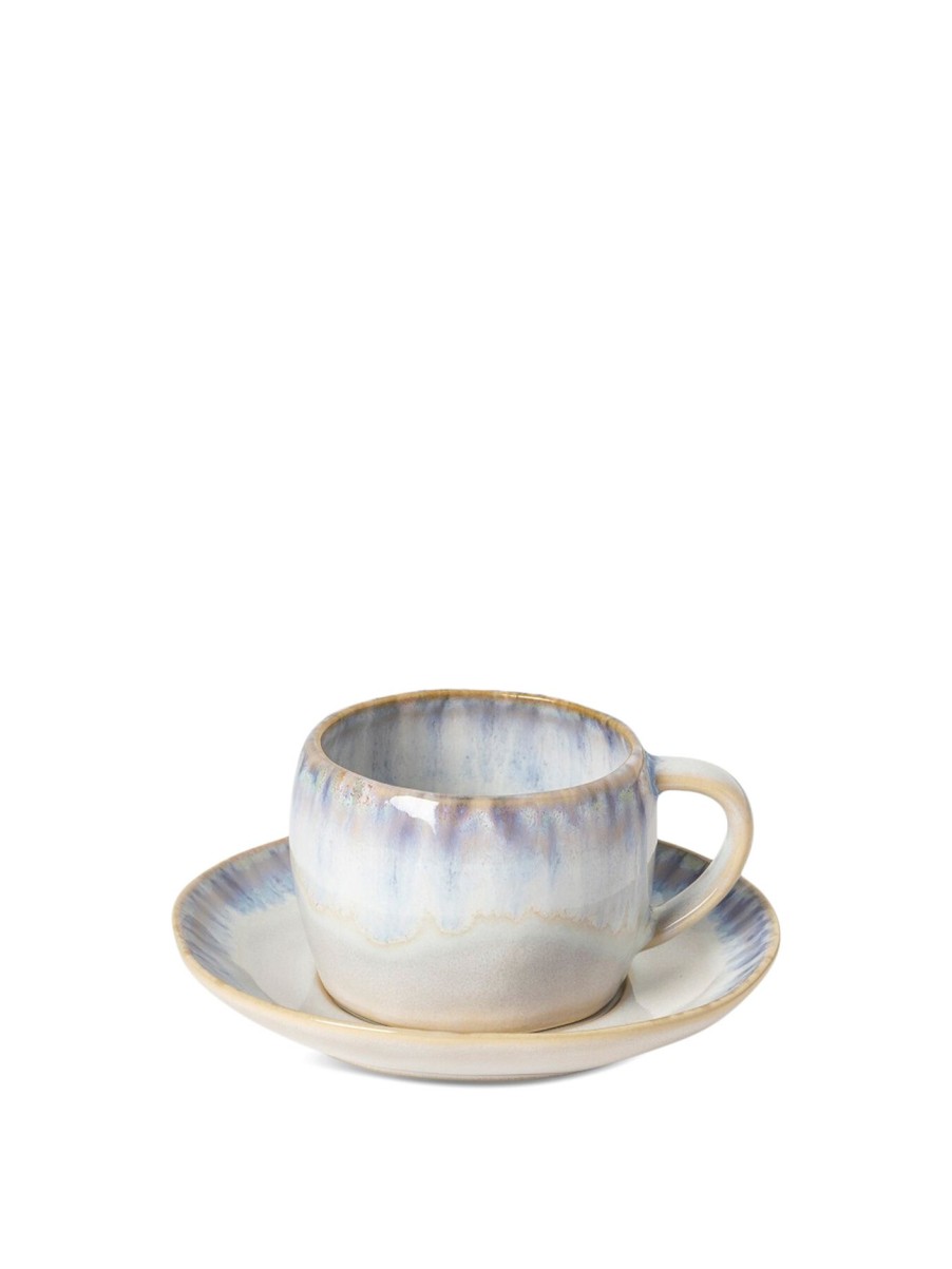 Home & Tech Costa Nova Drinkware | Brisa Tea Cup And Saucer 230Ml Ria Blue