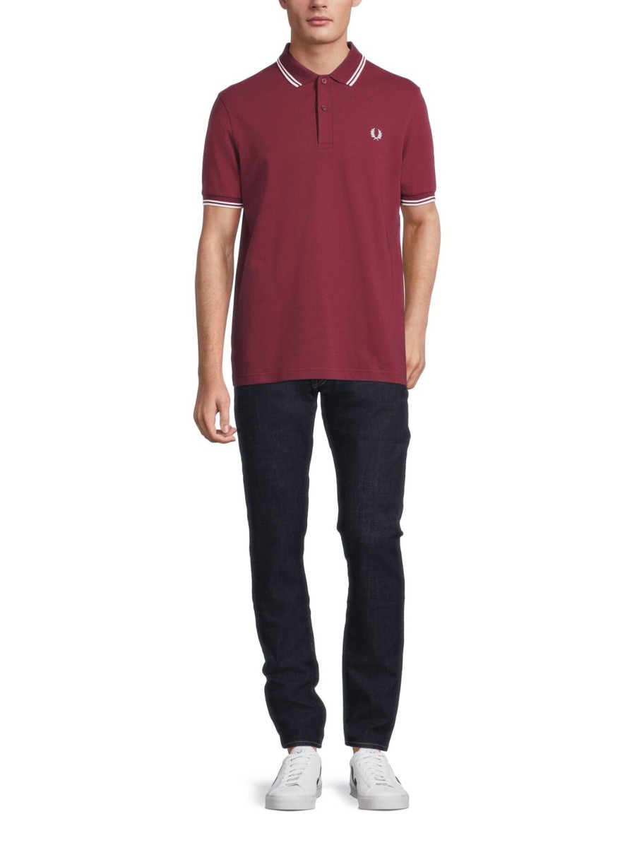 Men Fred Perry Polo & Rugby Shirts | Twin Tipped Fred Perry Shirt Port