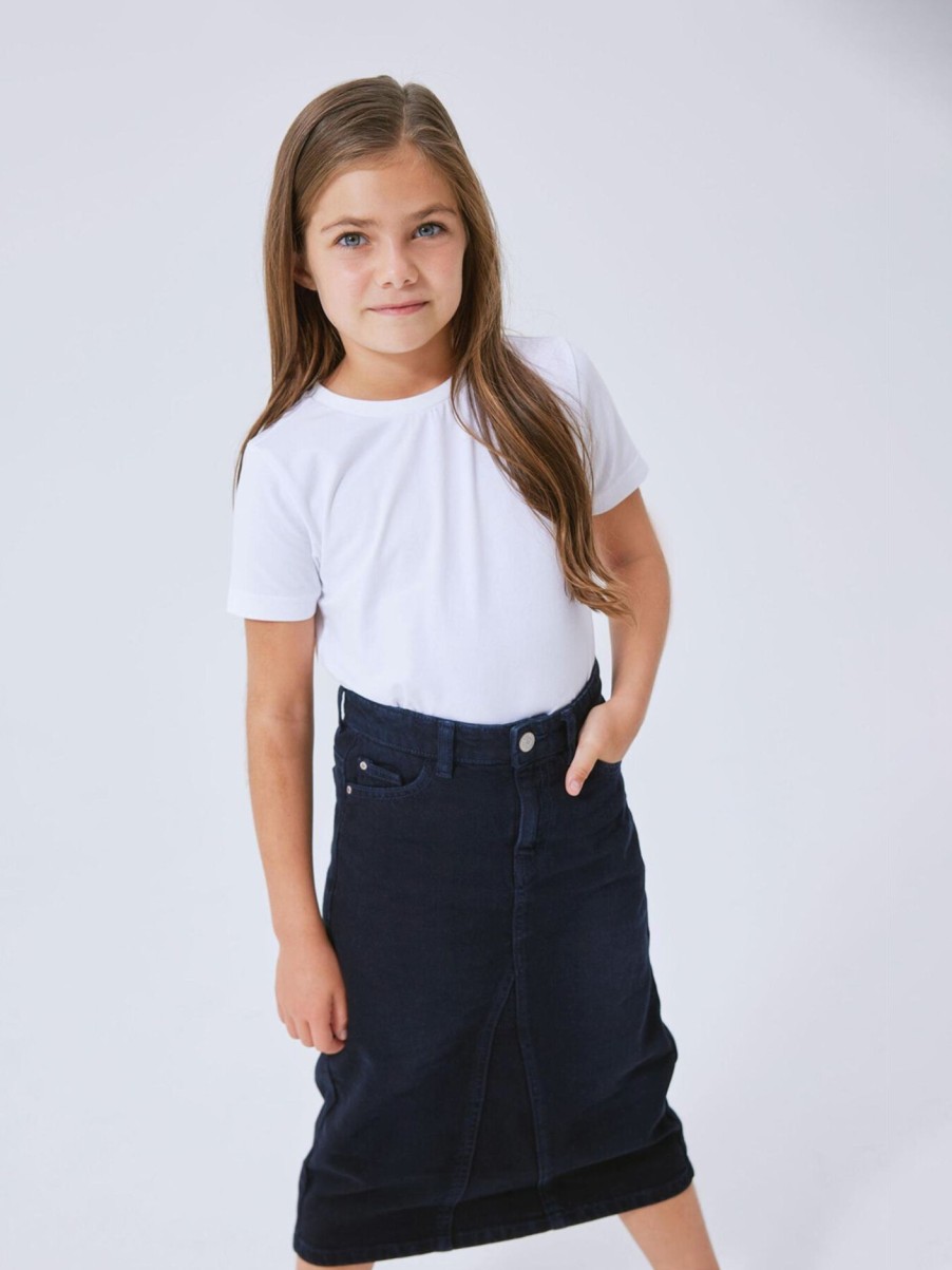 Kids Name It Skirts | Long Denim Skirt Medium Blue Denim