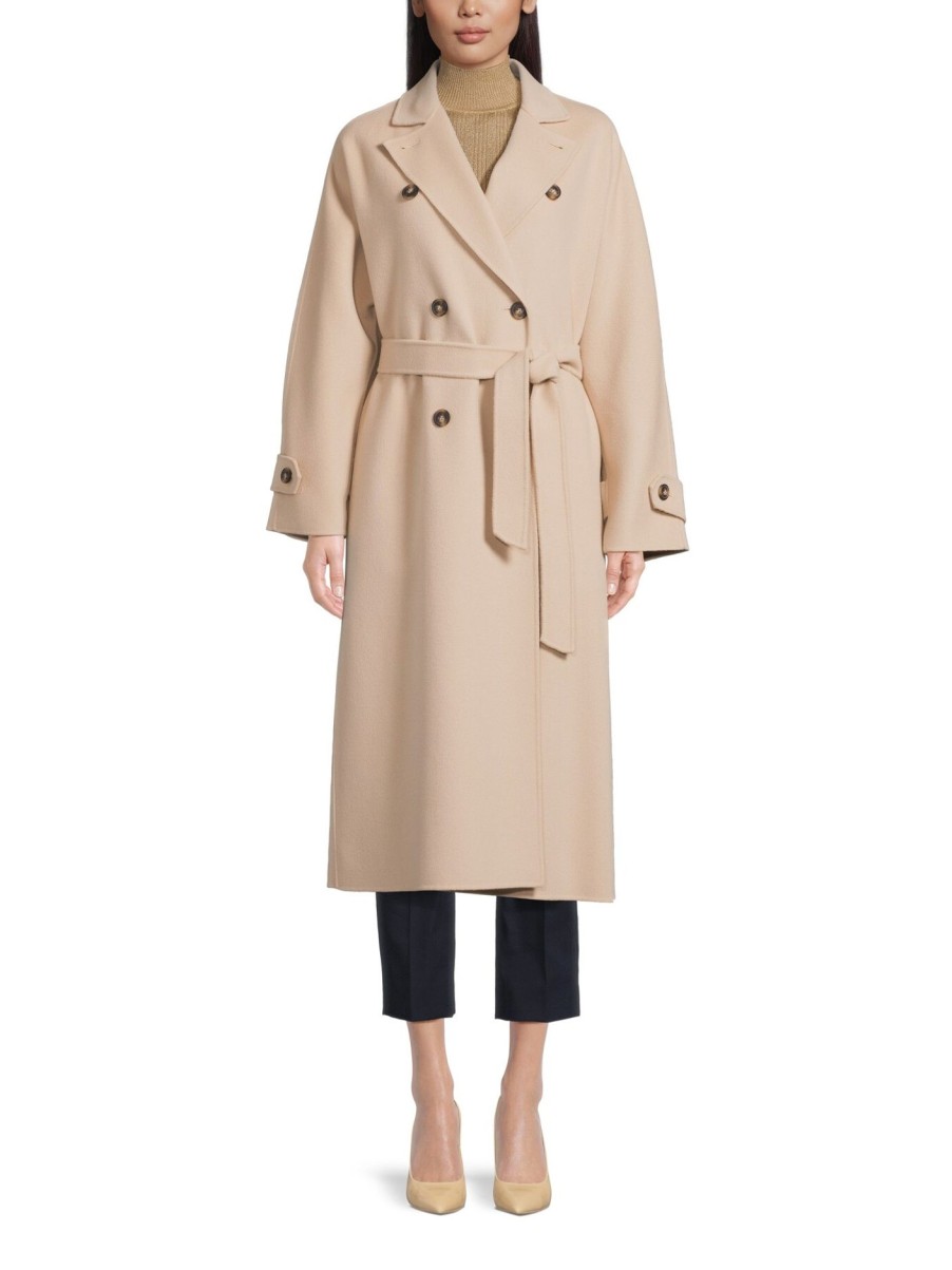 Women Weekend Max Mara Coats & Jackets | Affetto Long Coat Beige