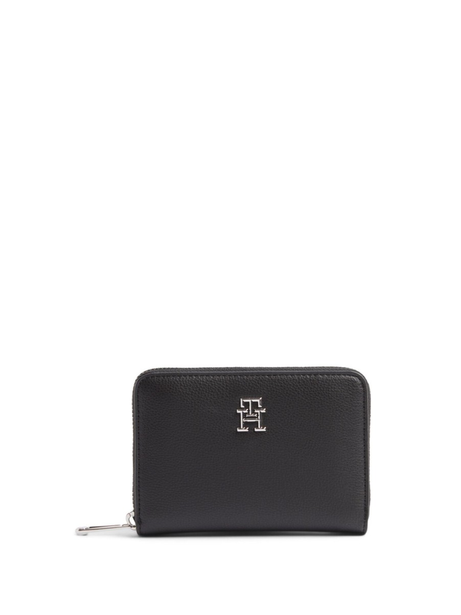 Women Tommy Hilfiger Purses & Wallets | Th Essential Sc Med Za Black