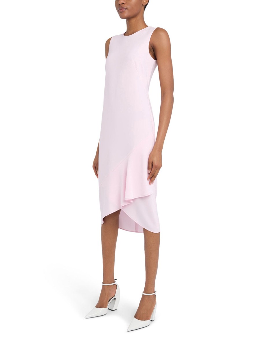 Women Max Mara Studio Dresses | Andina Sleeveless Asymmetric Dress Pink