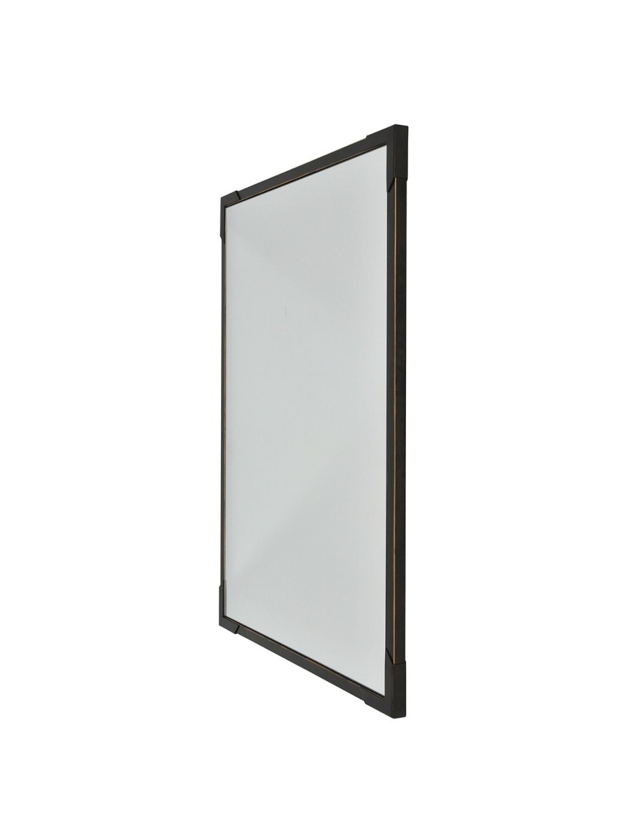 Home & Tech Libra Interiors Mirrors | Deveraux Gilded Bronze Framed Rectangular Wall Mirror Silver