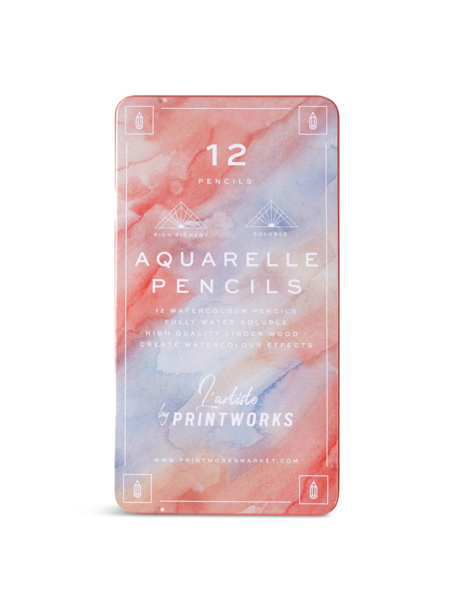 Home & Tech PRINTWORKS | 12 Colour Pencils Aquarelle