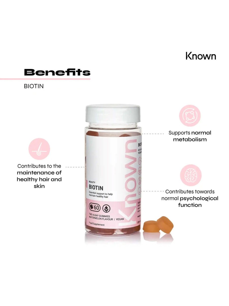 Beauty Known Nutrition Supplements | Biotin Vegan Gummies