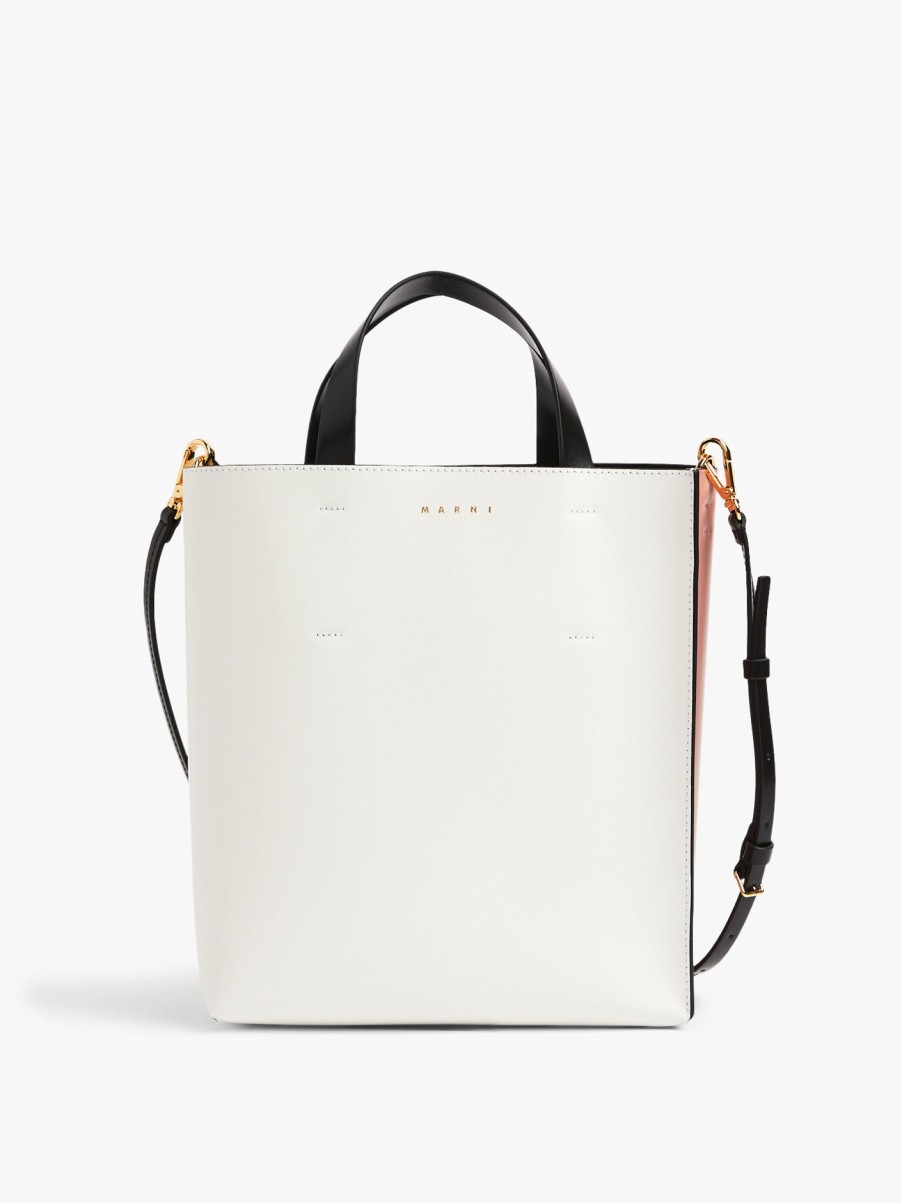 Women Marni Shoulder Bags | Museo Small Lily White/Camellia/Black