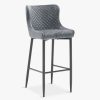 Furniture & Outdoor Barker and Stonehouse Counter & Bar Stools | Rivington Fabric Bar Stool Dark Grey Velvet