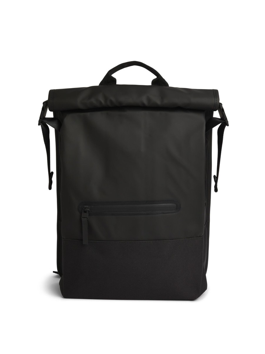 Men Rains | Trail Rolltop Backpack Black