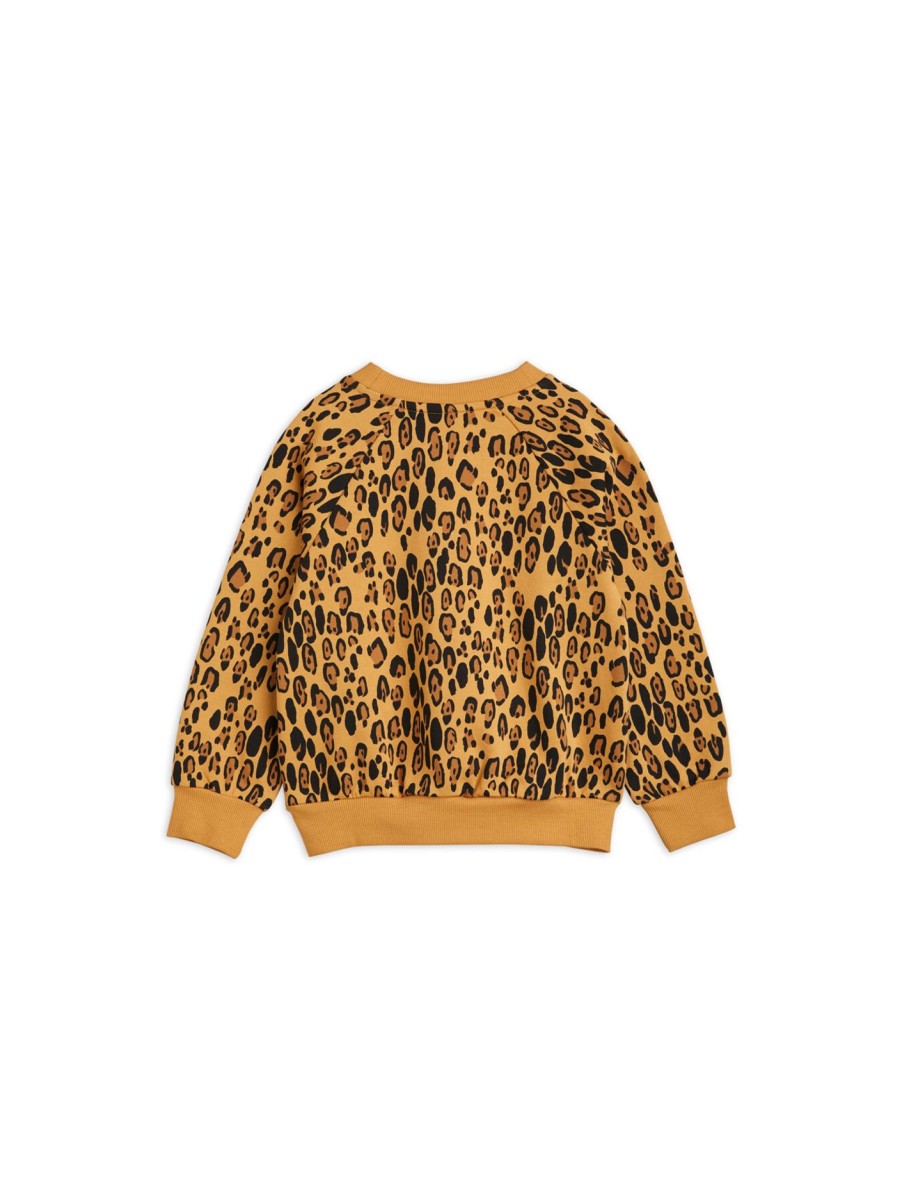 Kids Mini Rodini Tops | Basic Leopard Sweatshirt Beige