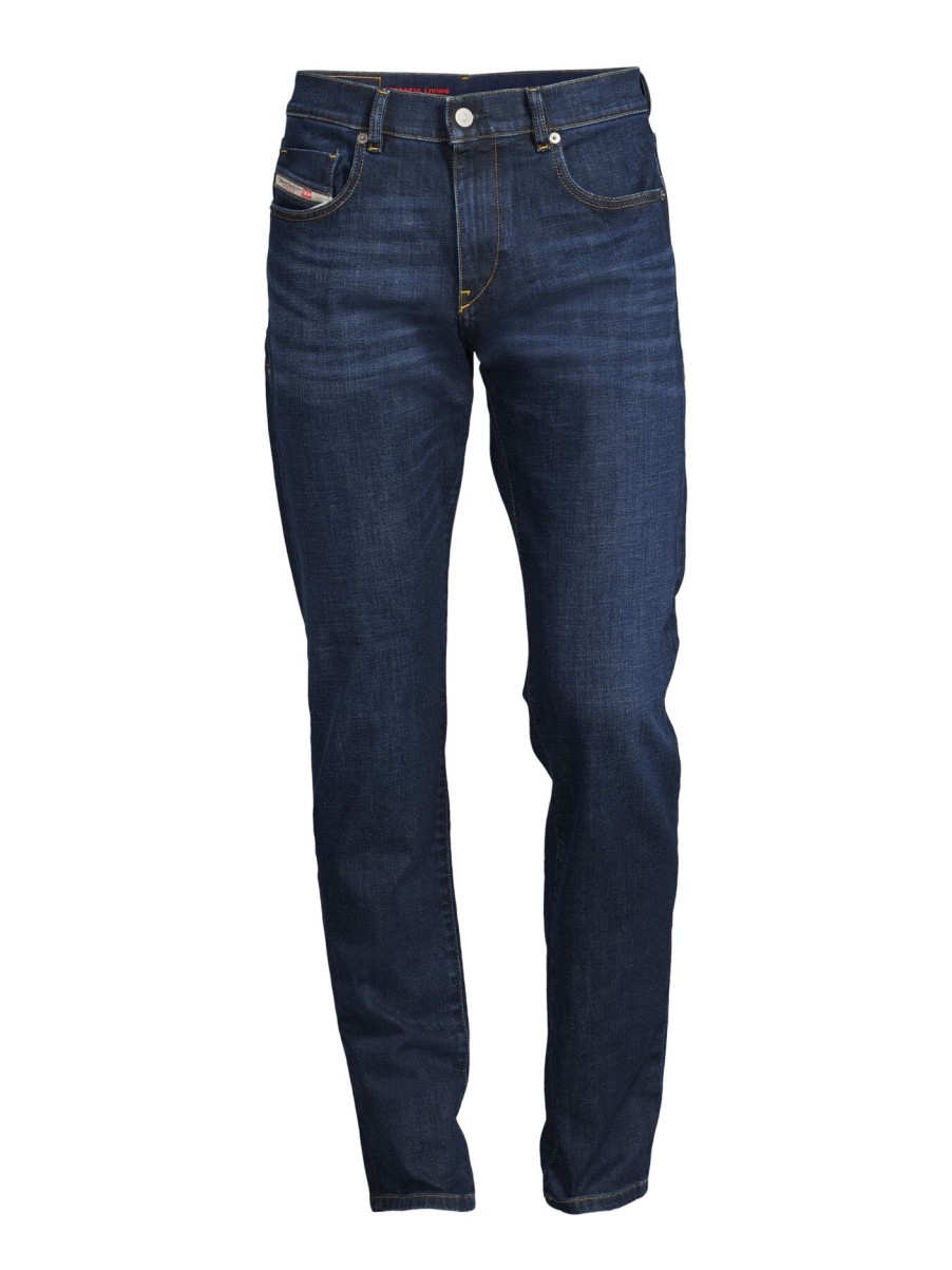 Men Diesel Jeans | 2019 D-Strukt Slim Fit Jeans Mid Blue