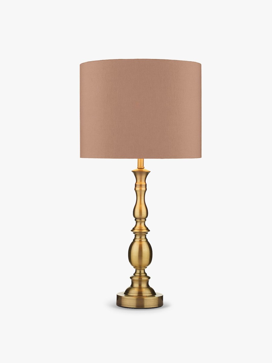 Home & Tech Dar Lighting Desk & Table Lamps | Madrid Ball Table Lamp With Shade Bronze