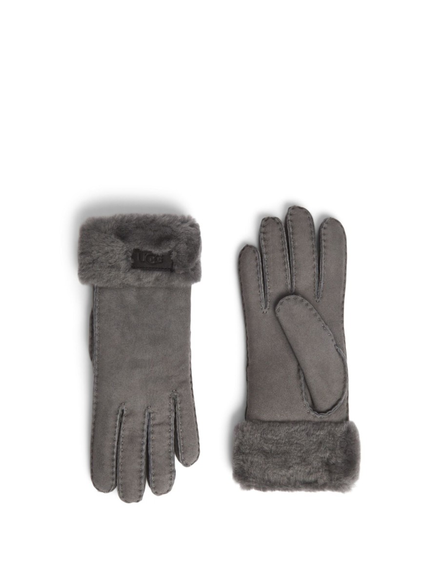 Women UGG Gloves | Turn Up Gloves Black