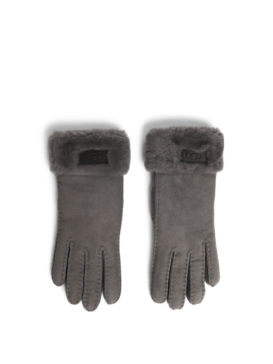 Women UGG Gloves | Turn Up Gloves Black