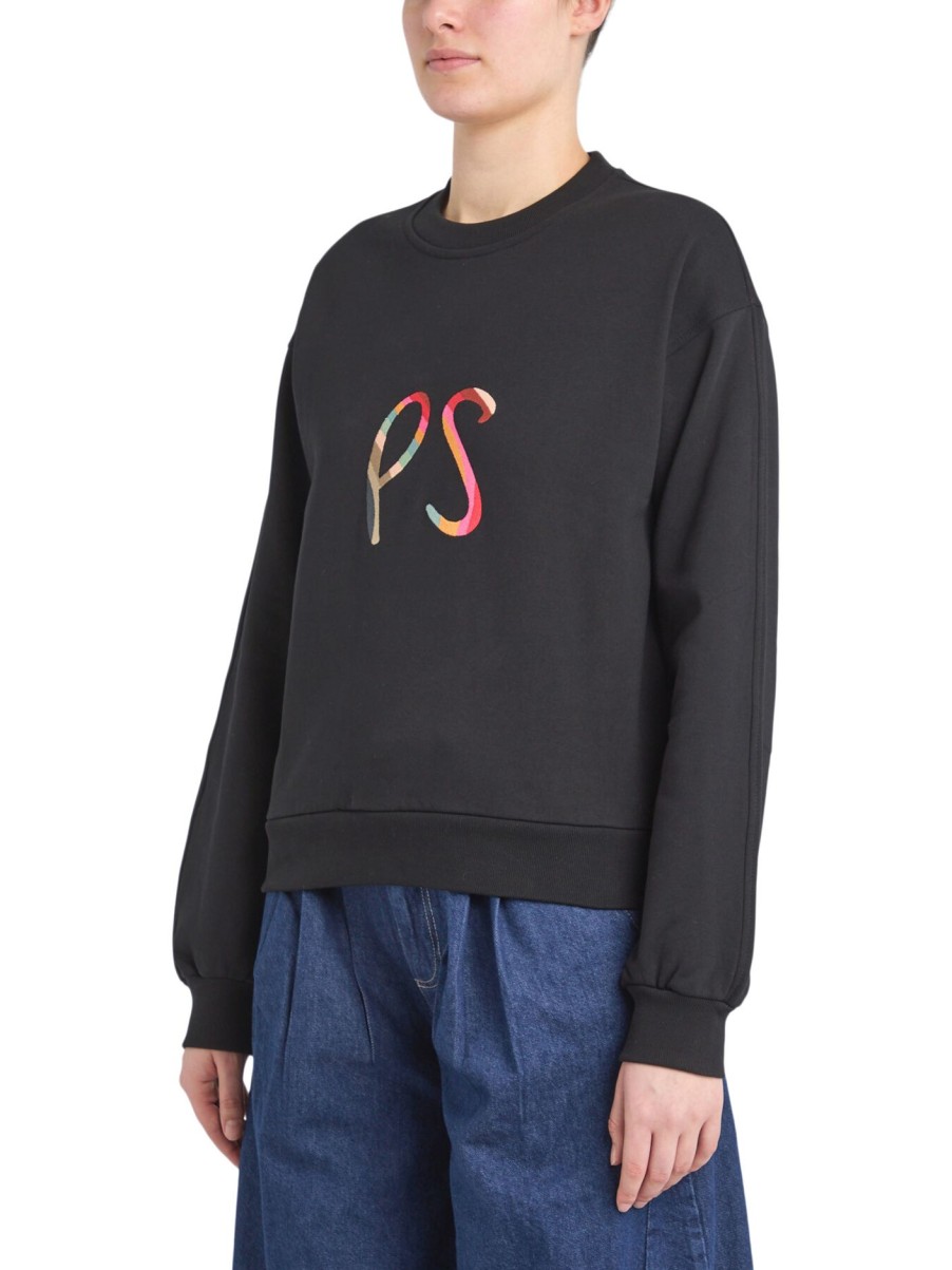 Women PS Paul Smith Activewear | Ps Swirl Sweatshirt Blacks