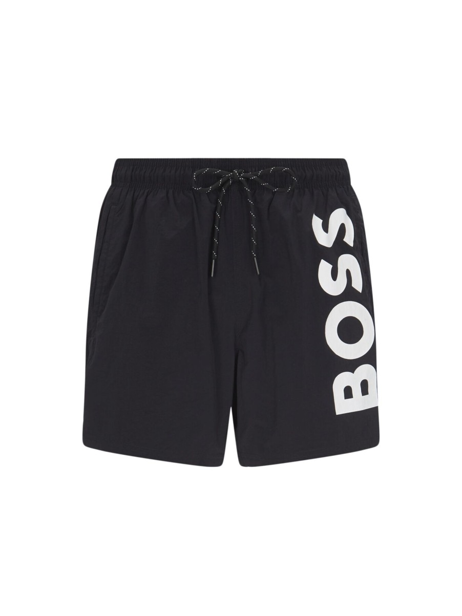 Men BOSS Swimwear | Boss Octopus Swim Short Black