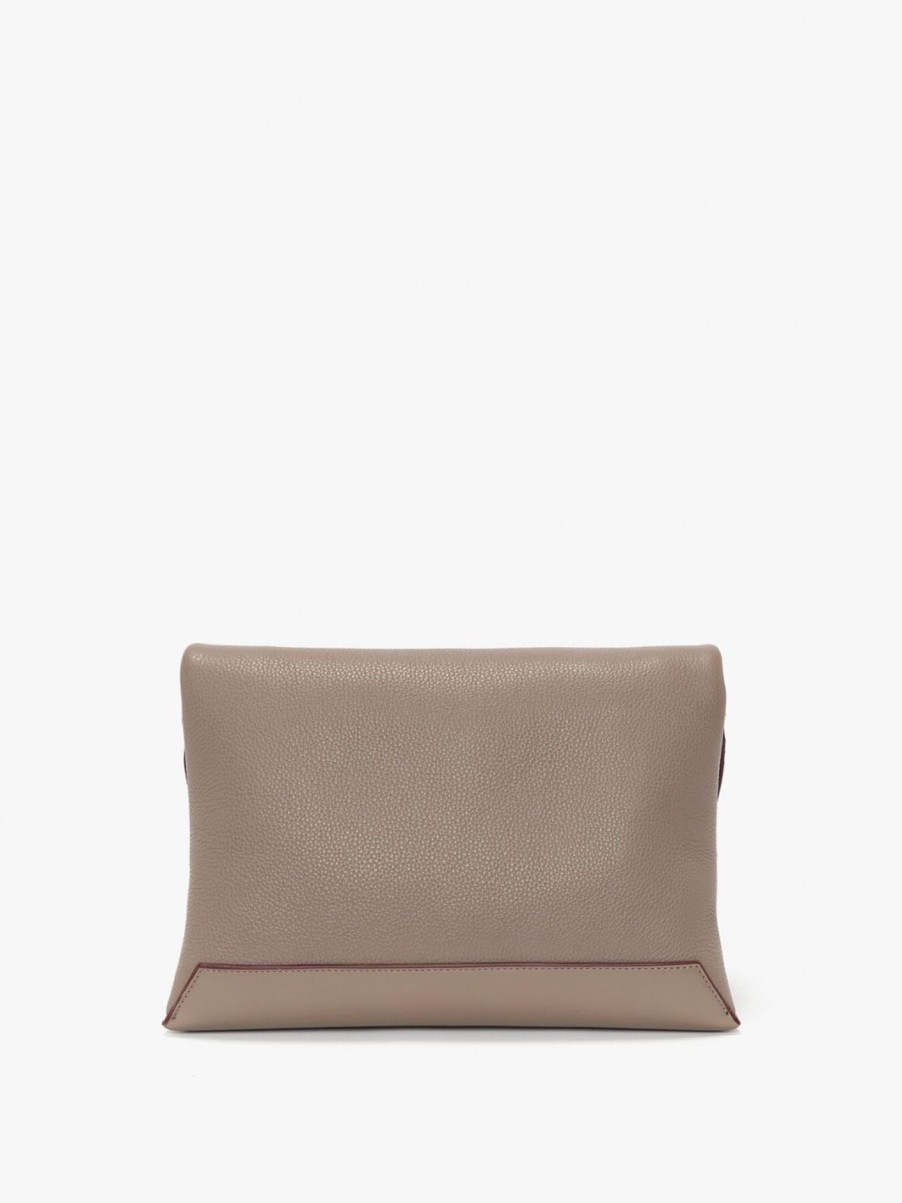 Women Victoria Beckham Clutch Bags | Chain Pouch With Strap Taupe