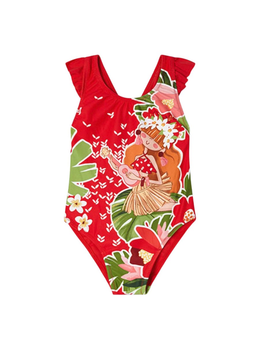 Kids Mayoral Swimwear | Hula Girl Swimsuit Granadine