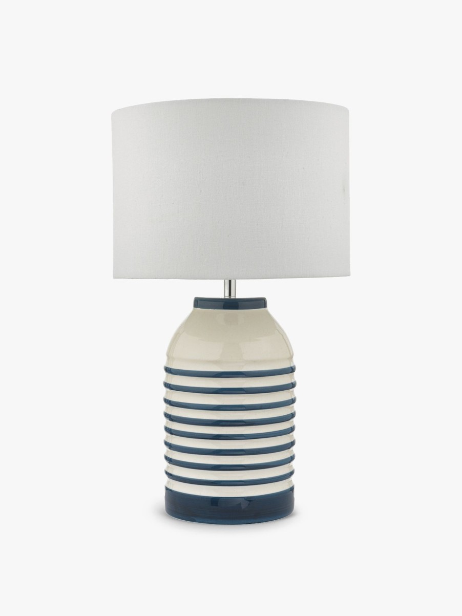 Home & Tech Dar Lighting Desk & Table Lamps | Zabe Table Lamp With Shade Blue