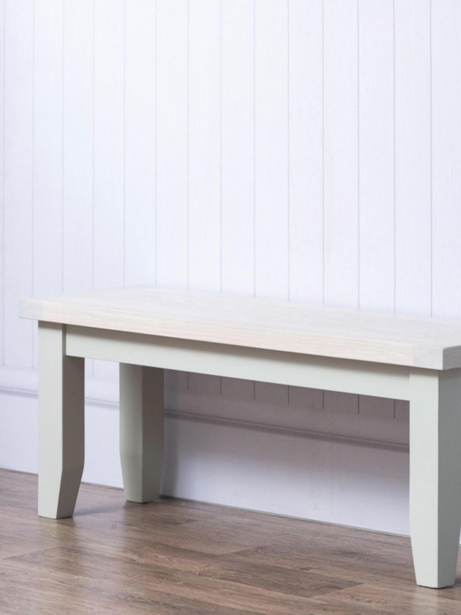 Furniture & Outdoor Bell & Stoccherro Dining Bench | Castle Combe Dining Bench Light Grey