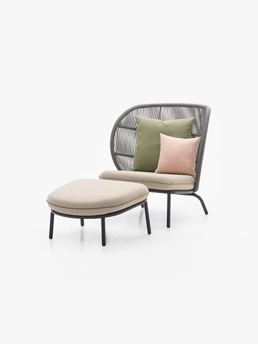 Furniture & Outdoor Vincent Sheppard Garden Seating | Kodo Footrest Fossil Grey